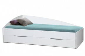Кровать одинарная "Фея - 3" асимметричная 2000х900 (белая) в Тарко-Сале - tarko-sale.mebel-74.com | фото