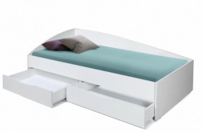 Кровать одинарная "Фея - 3" асимметричная 2000х900 (белая) в Тарко-Сале - tarko-sale.mebel-74.com | фото