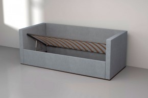 Кровать с ПМ (арт.030) (с/м 900*2000мм) (б/матр), ткань серый в Тарко-Сале - tarko-sale.mebel-74.com | фото