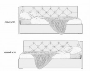Кровать угловая Хлоя интерьерная +основание (120х200) в Тарко-Сале - tarko-sale.mebel-74.com | фото