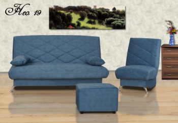 Комплект мягкой мебели НЕО 19 (3+1+ Пуф) в Тарко-Сале - tarko-sale.mebel-74.com | фото