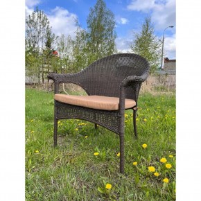 Плетеное кресло LV-140B-Brown с подушкой в комплекте в Тарко-Сале - tarko-sale.mebel-74.com | фото