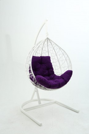Подвесное кресло Бароло (белый/фиолетовый) в Тарко-Сале - tarko-sale.mebel-74.com | фото