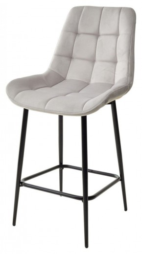Полубарный стул ХОФМАН, цвет H-09 Светло-серый, велюр / черный каркас H=63cm М-City в Тарко-Сале - tarko-sale.mebel-74.com | фото