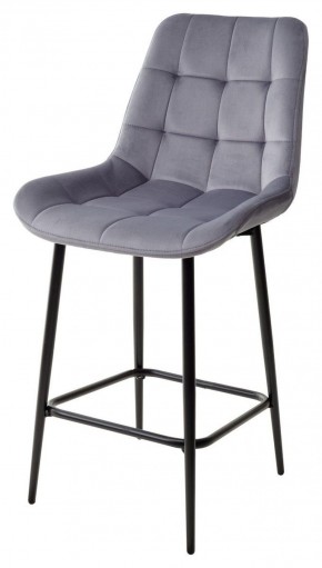 Полубарный стул ХОФМАН, цвет H-14 Серый, велюр / черный каркас H=63cm М-City в Тарко-Сале - tarko-sale.mebel-74.com | фото