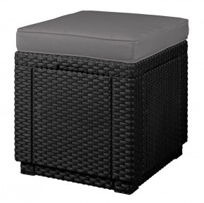 Пуфик Куб с подушкой (Cube with cushion) графит - прохладный серый в Тарко-Сале - tarko-sale.mebel-74.com | фото