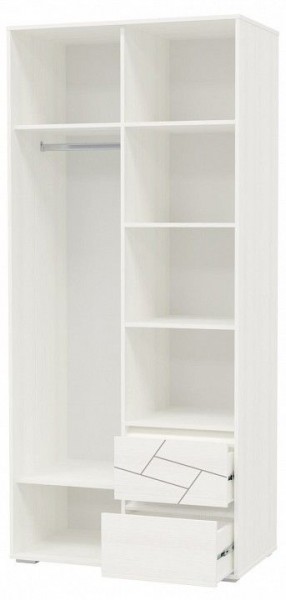 Шкаф 2-х дверный с ящиками АДЕЛИНА (4-4831рам.б) в Тарко-Сале - tarko-sale.mebel-74.com | фото