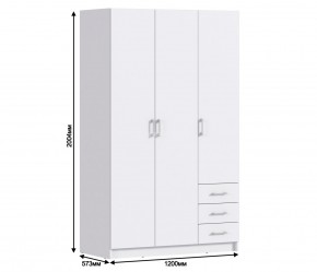 Шкаф 3 дверный Терра СБ-2797 (Белый) в Тарко-Сале - tarko-sale.mebel-74.com | фото