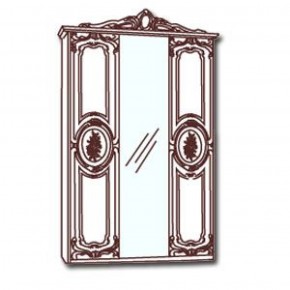 Шкаф 3-х дверный с зеркалами (01.143) Роза (беж) в Тарко-Сале - tarko-sale.mebel-74.com | фото