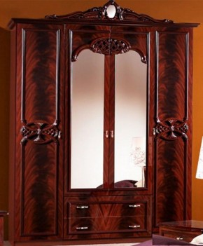 Шкаф 4-х дверный с зеркалами (03.144) Ольга (могано) в Тарко-Сале - tarko-sale.mebel-74.com | фото