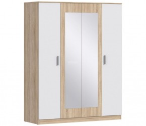 Шкаф 4х дверный с зеркалами Уют СБ-2750/1 (Дуб Сонома/Белый) в Тарко-Сале - tarko-sale.mebel-74.com | фото