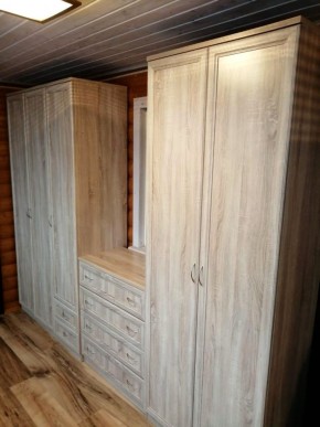 Шкаф для белья со штангой, полками и ящиками арт. 113 в Тарко-Сале - tarko-sale.mebel-74.com | фото