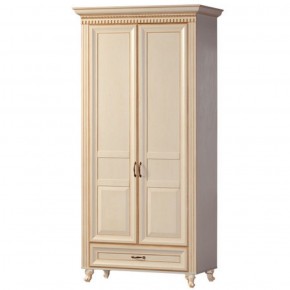 Шкаф для одежды 2-х дверный №471 Марлен Кремовый белый в Тарко-Сале - tarko-sale.mebel-74.com | фото