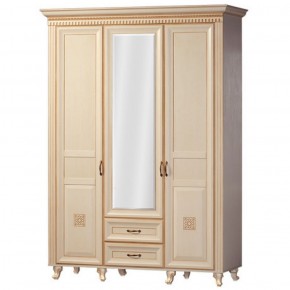Шкаф для одежды 3-х дверный №470 Марлен Кремовый белый в Тарко-Сале - tarko-sale.mebel-74.com | фото