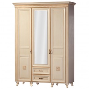 Шкаф для одежды 3-х дверный №470 Марлен Кремовый белый в Тарко-Сале - tarko-sale.mebel-74.com | фото