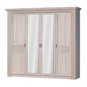 Шкаф для одежды 4-дверный №203 "Лючия" Дуб оксфорд серый в Тарко-Сале - tarko-sale.mebel-74.com | фото