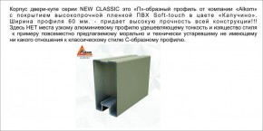 Шкаф-купе 1700 серии NEW CLASSIC K3+K3+B2+PL1 (2 ящика+1 штанга) профиль «Капучино» в Тарко-Сале - tarko-sale.mebel-74.com | фото