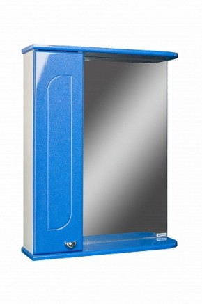 Шкаф-зеркало Радуга Синий металлик 55 левый АЙСБЕРГ (DA1129HZR) в Тарко-Сале - tarko-sale.mebel-74.com | фото