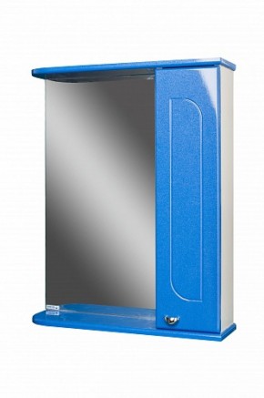 Шкаф-зеркало Радуга Синий металлик 55 правый АЙСБЕРГ (DA1129HZR) в Тарко-Сале - tarko-sale.mebel-74.com | фото