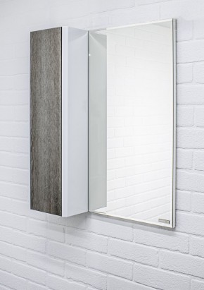 Шкаф-зеркало Uno 60 Дуб серый левый/правый Домино (DU1503HZ) в Тарко-Сале - tarko-sale.mebel-74.com | фото