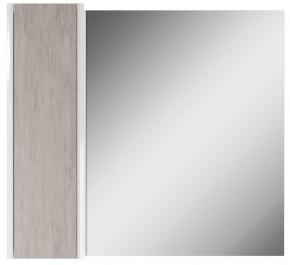 Шкаф-зеркало Uno 80 Дуб серый левый/правый Домино (DU1504HZ) в Тарко-Сале - tarko-sale.mebel-74.com | фото
