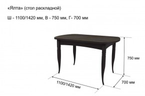 Стол раскладной Ялта (опоры массив цилиндрический) в Тарко-Сале - tarko-sale.mebel-74.com | фото