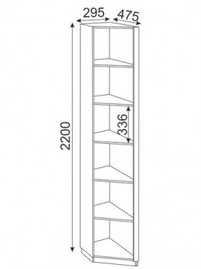 Угловая секция Глэдис М25 (ЯШС/Белый) в Тарко-Сале - tarko-sale.mebel-74.com | фото