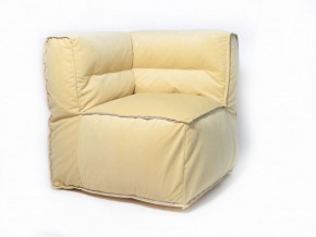 Угловое модульное бескаркасное кресло Комфорт (Желтый велюр) в Тарко-Сале - tarko-sale.mebel-74.com | фото