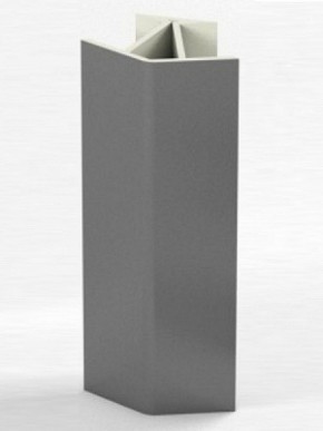 Угловое соединение для цоколя 135 гр. h100 мм (Алюминий, Белый, Черный, Сонома) в Тарко-Сале - tarko-sale.mebel-74.com | фото
