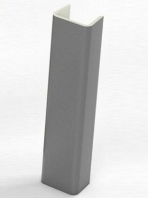 Торцевая заглушка для цоколя h150 мм Цвет Алюминий (Алюминий, Белый, Черный, Сонома) в Тарко-Сале - tarko-sale.mebel-74.com | фото