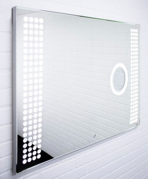 Зеркало Cosmo 100 alum (линза) с подсветкой Sansa (SCL1026Z) в Тарко-Сале - tarko-sale.mebel-74.com | фото