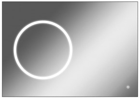 Зеркало Eclipse 100 black с подсветкой Sansa (SE1032Z) в Тарко-Сале - tarko-sale.mebel-74.com | фото
